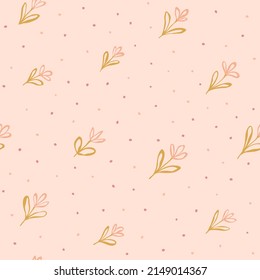 El lío de las flores rosadas. Flores sin costura y patrones vectoriales de puntos para el diseño y las impresiones de moda.