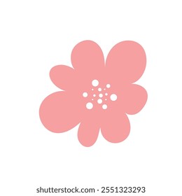pink flower nature element icon isolated