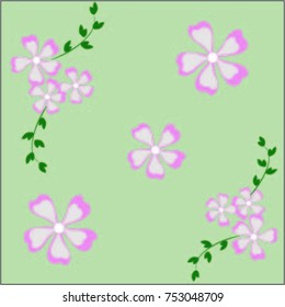 Pink flower on background.