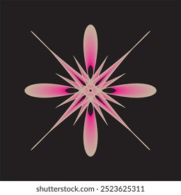 pink flower on black background