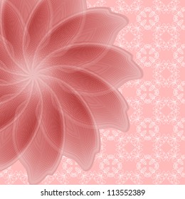 Pink flower on seamless background