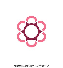 Pink Flower Ornament Logo Template Illustration Design. Vector EPS 10.