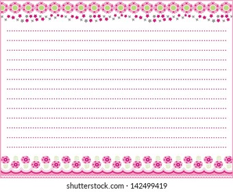 pink flower paper