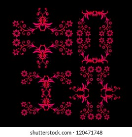 pink flower pattern