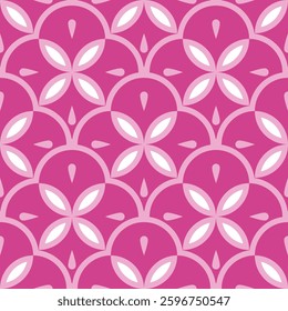 Pink Flower Pattern Art Seamless is a vector design with a pink floral motif arranged in a seamless pattern. 