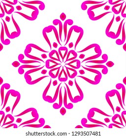 pink flower pattern, beautiful floral wallpaper decor vector illustration