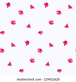 Pink flower pattern including seamless sample in swatch panel 