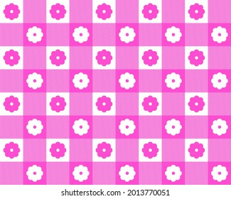 Patrón de flores rosadas, damas simples y clásicas de diseño sin fisuras para la decoración, papel de pared, papel de envoltura, tela, fondo, etc.