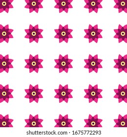 pink flower patterns on a white background vector