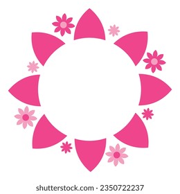 pink flower petal decoration isolated on white background