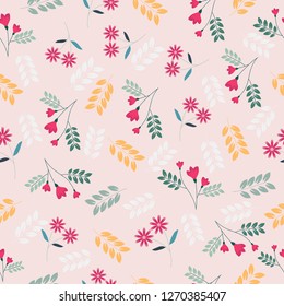pink flower seamless pattern