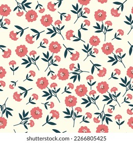 Pink flower seamless pattern background