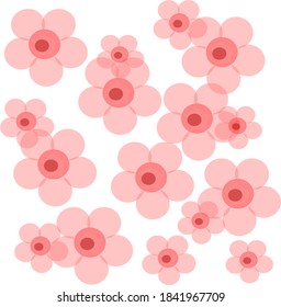 Pink flower seamless pattern. Fit for your flyer template, background, beautiful wallpaper, cover, etc.