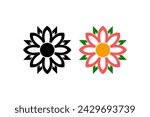 Pink Flower Vector Clip Art White Background