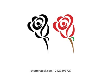 Pink Flower Vector Clip Art White Background