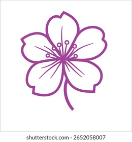 Vector de flores rosadas: ilustración floral elegante para primavera, Naturaleza y diseño decorativo Hermosa ilustración de flores para invitaciones, tarjetas y proyectos de arte	
