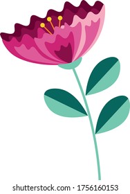 
pink flower vector graphics children illustration