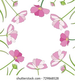 pink flower. vector illustration