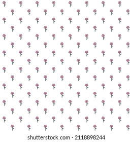 ilustración de vector de flores rosa Patrón sin fin sobre fondo blanco de fondo de fondo de fondo de fondo.