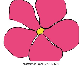 Vector de flores rosadas sobre fondo blanco