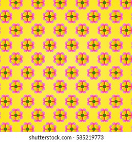 Pink Flower yellow front,taxture vector,blackground pattern