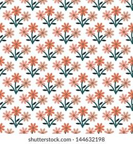 Pink flowering bunches decorative pattern