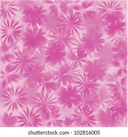 Pink flowers background eps10