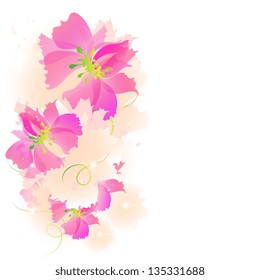 pink flowers design