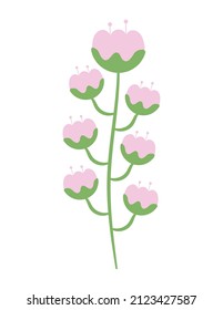 pink flowers design over white