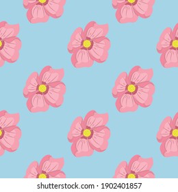 dibujo de flores rosadas, ilustración vectorial