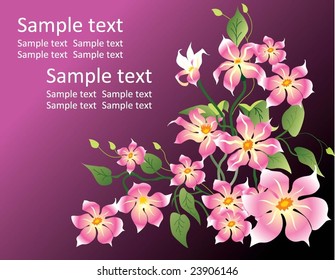 Pink flowers. Floral background