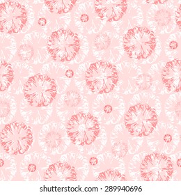 Pink flowers. Floral seamless pattern.