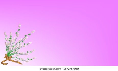 Flores rosas con fondo de malla de gradiente rosa