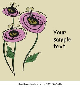pink flowers isolated
