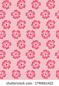 Pink flowers on a pink background. Seamless pattern for the design of a child's room, clothes, paper, tablecloth, wallpaper, background, curtains. A sample for dressing things for a girl.