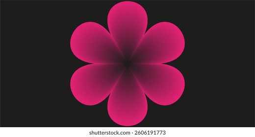 Pink flowers on black background
