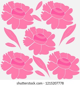pink flowers on light background