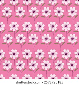 Pink  flowers on light color background for fabric textile wallpaper gift wrapping paper.