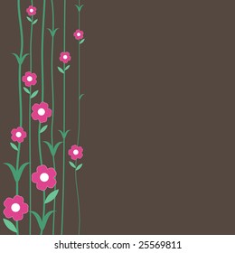 pink flowers on vines