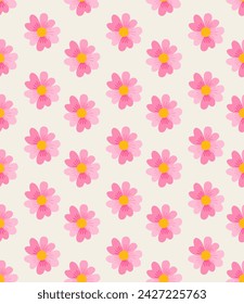 Pink flowers on a white background