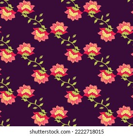 rosafarbene Blütenmuster, Musterdesign, fabrizdesign, Oberflächendesign, Tapeten, Stoffmuster, Muster, Blumen