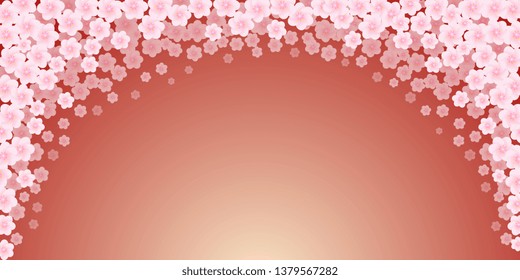 Pink flowers. Postcard. Floral background. Greeting card. Spring flowers. Spring background. Petals pink. Vector graphics