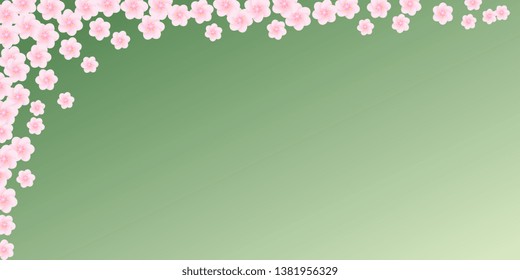 Pink flowers. Postcard. Floral background. Greeting card. Spring flowers. Spring background. Petals pink. Vector graphics