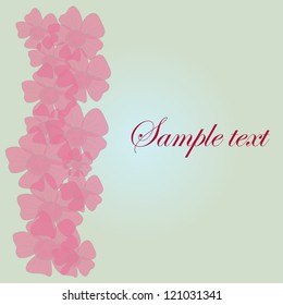 Pink flowers sample text