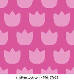 Pink flowers seamless pattern