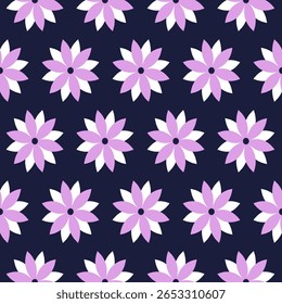 Flores Rosa Padrão Sem Costura por Geometria Índio Navajo Asteca Étnica Decoração Tradicional Tribo Abstrato 