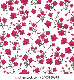 pink flowers, a seamless pattern floral