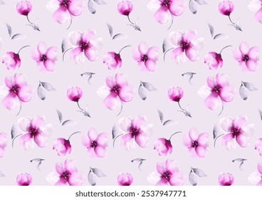 Rosa flores sem costura pattern.Pink fundo