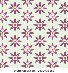 Patrón transparente de flores rosadas, elemento botánico dibujado a mano de Vector, diseño de fondo de flores de doodle para tela, ropa, Fondo de pantalla, carteles, Sitios web, estampados, doblez.