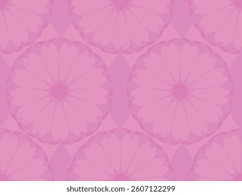 Pink Flowers. Seamless vector pattern. 